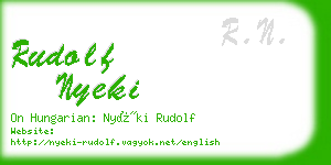 rudolf nyeki business card